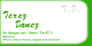 terez dancz business card